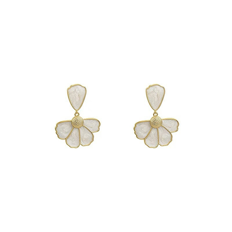 ARETES - FLOR PETALOS DORADOS