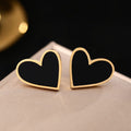 ARETES - CORAZON NEGRO GOLDEN