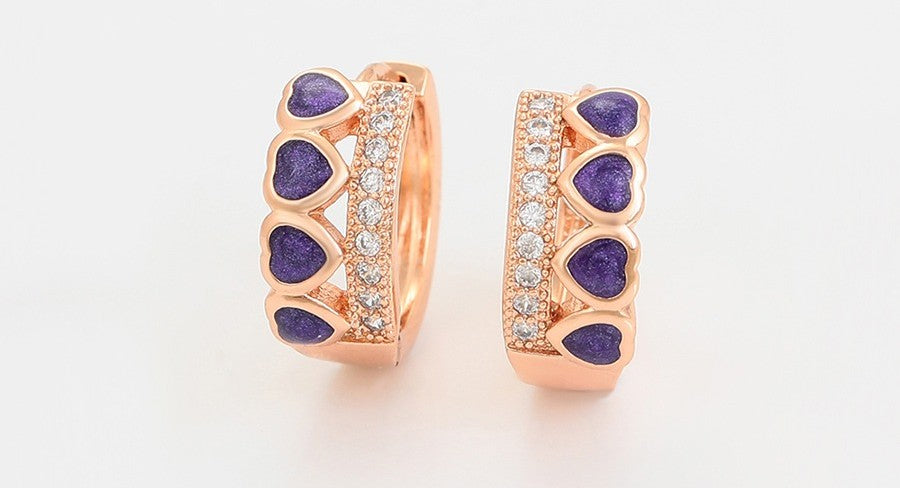 Aretes - Púrpura Brillante