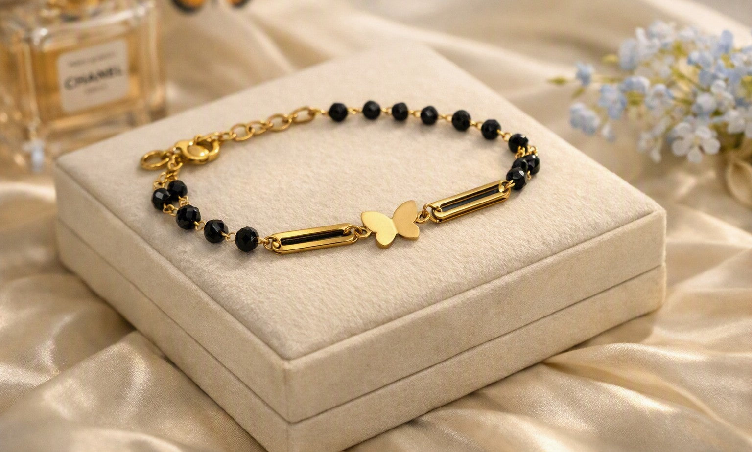 Pulsera - Brazalete Noir Mariposa