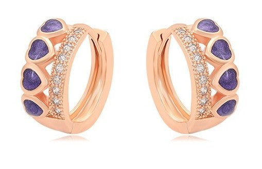 Aretes - Púrpura Brillante