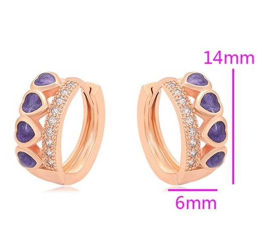 Aretes - Púrpura Brillante