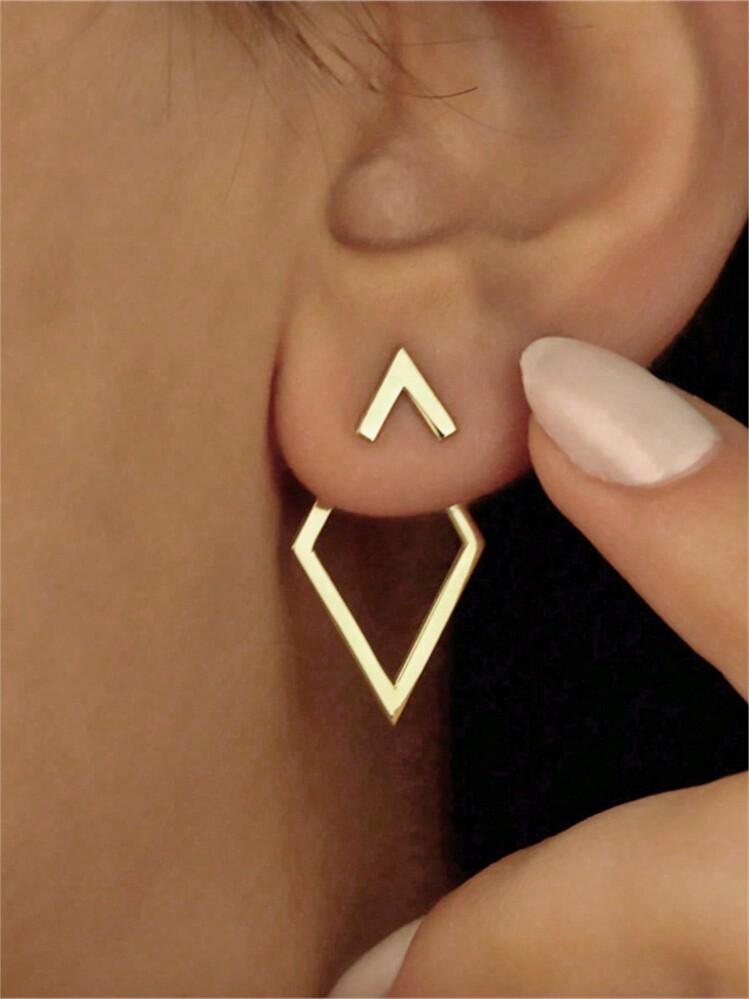 ARETES - TRIANGULO FLOTANTE DORADO