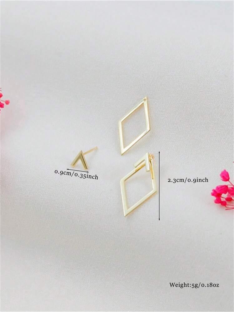ARETES - TRIANGULO FLOTANTE DORADO