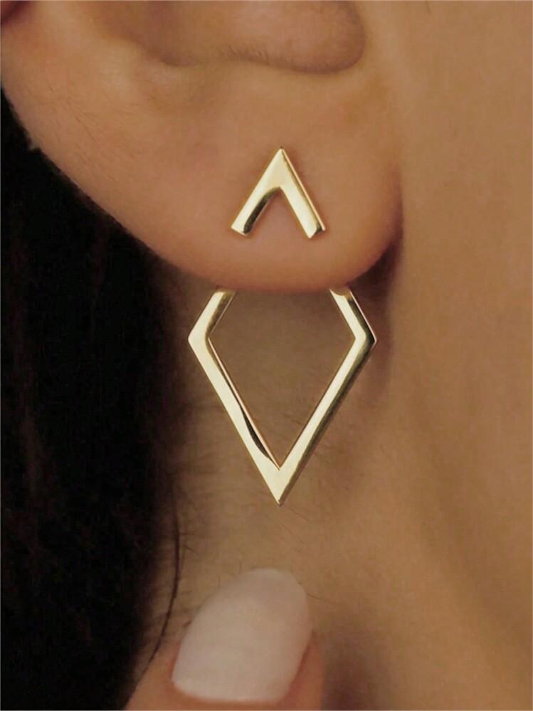 ARETES - TRIANGULO FLOTANTE DORADO